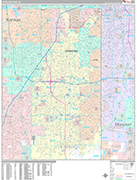 Overland Park  Wall Map Premium Style